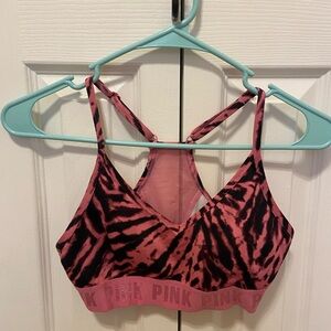 Victoria’s Secret PINK Pink Zebra Print Sports Bra